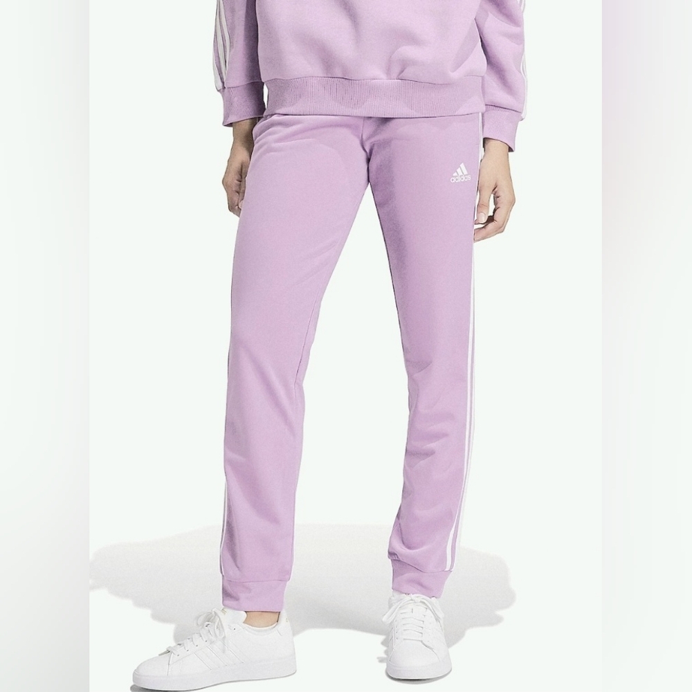 $45 adidas Womens Essentials Warm-Up Tapered 3Stripes Sweatpant Jogger